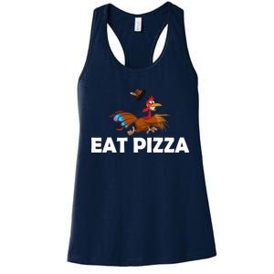 Eat Pizza Not Turkey Funny Thanksgiving Women's Racerback Tank