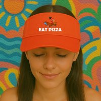 Eat Pizza Not Turkey Funny Thanksgiving Visor