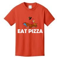 Eat Pizza Not Turkey Funny Thanksgiving Kids T-Shirt