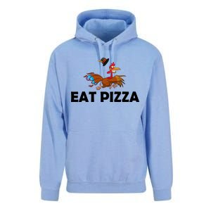 Eat Pizza Not Turkey Funny Thanksgiving Unisex Surf Hoodie