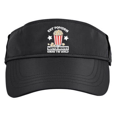 Eat Popcorn Watch Movies Ignore The World Adult Drive Performance Visor