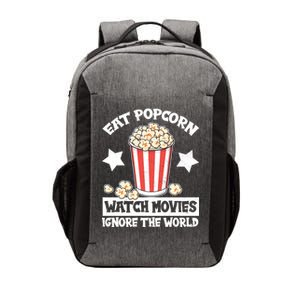 Eat Popcorn Watch Movies Ignore The World Vector Backpack