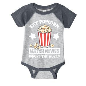 Eat Popcorn Watch Movies Ignore The World Infant Baby Jersey Bodysuit