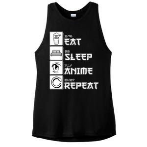 Eat Sleep Anime Repeat Ladies PosiCharge Tri-Blend Wicking Tank