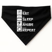 Eat Sleep Anime Repeat USA-Made Doggie Bandana