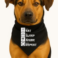 Eat Sleep Anime Repeat USA-Made Doggie Bandana
