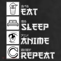 Eat Sleep Anime Repeat 11oz C Handle Ceramic Mug