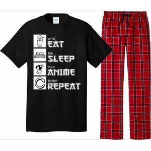 Eat Sleep Anime Repeat Pajama Set