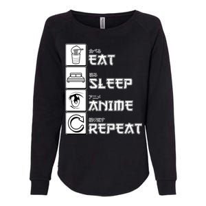 Eat Sleep Anime Repeat Womens California Wash Sweatshirt