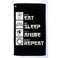 Eat Sleep Anime Repeat Golf Towel