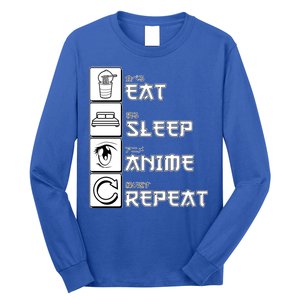 Eat Sleep Anime Repeat Long Sleeve Shirt