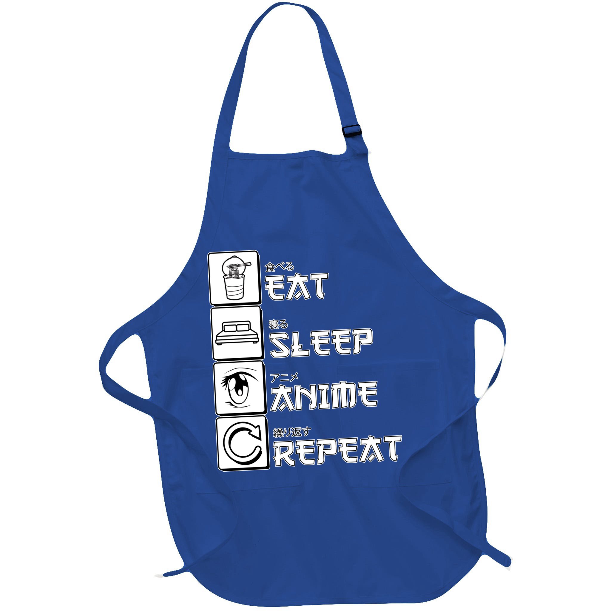 Eat Sleep Anime Repeat Apron
