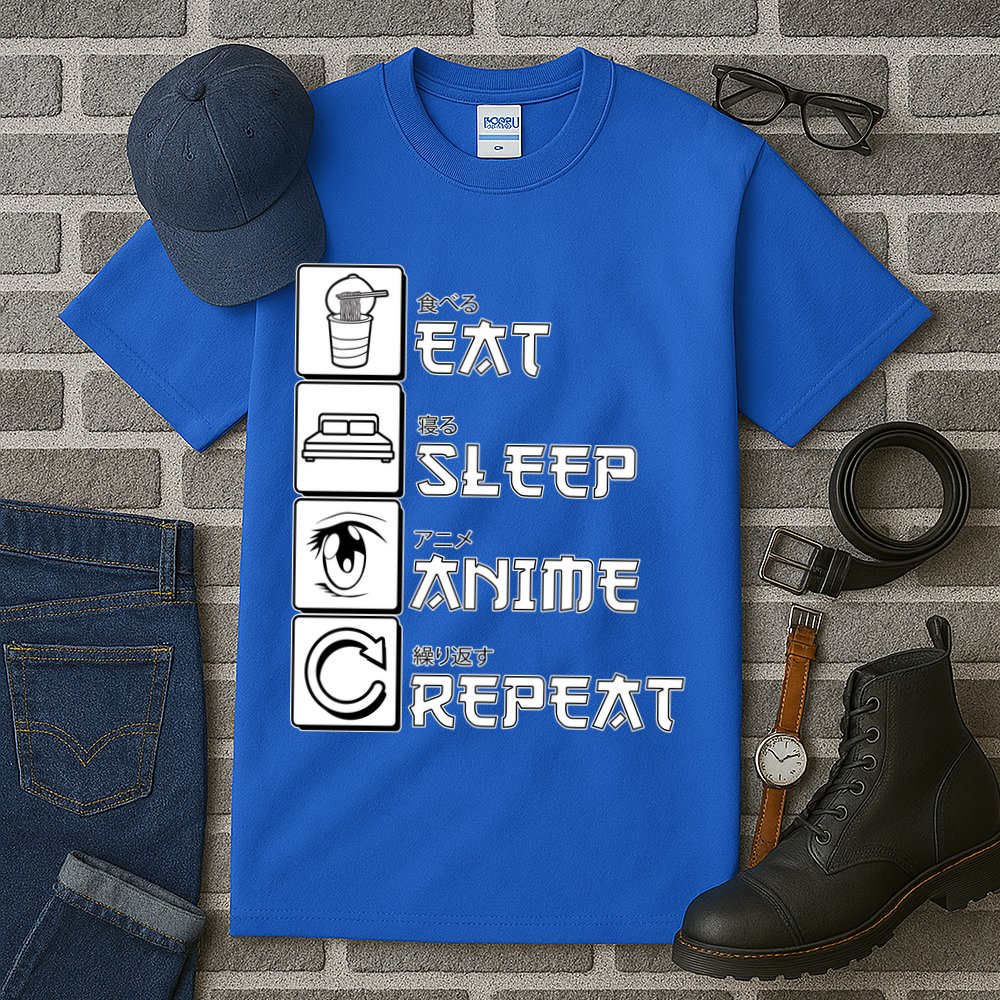 Eat Sleep Anime Repeat Tall T-Shirt