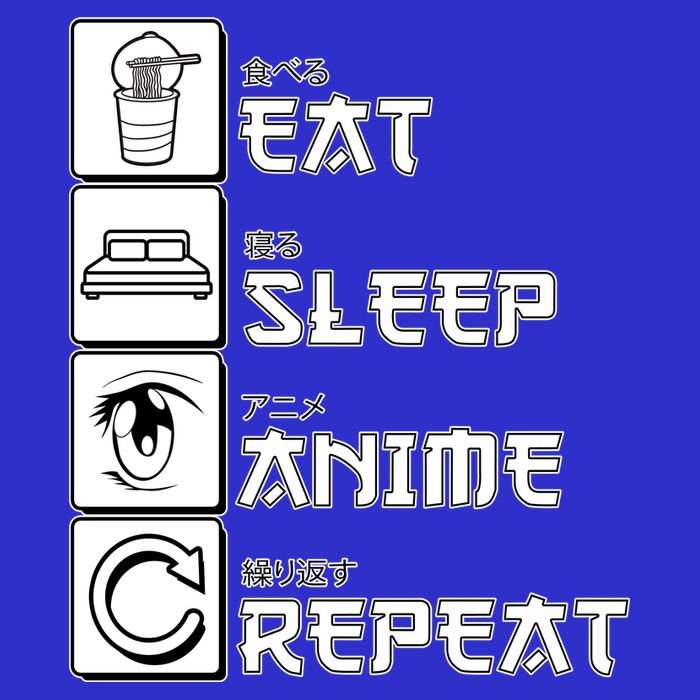 Eat Sleep Anime Repeat Premium T-Shirt