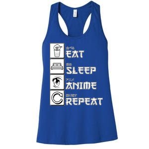 Eat Sleep Anime Repeat Women's Racerback Tank