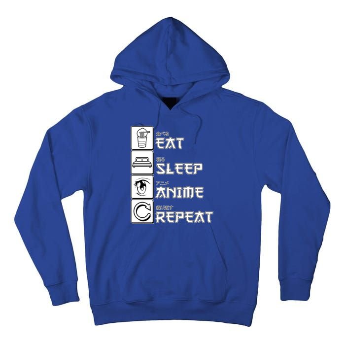 Eat Sleep Anime Repeat Tall Hoodie