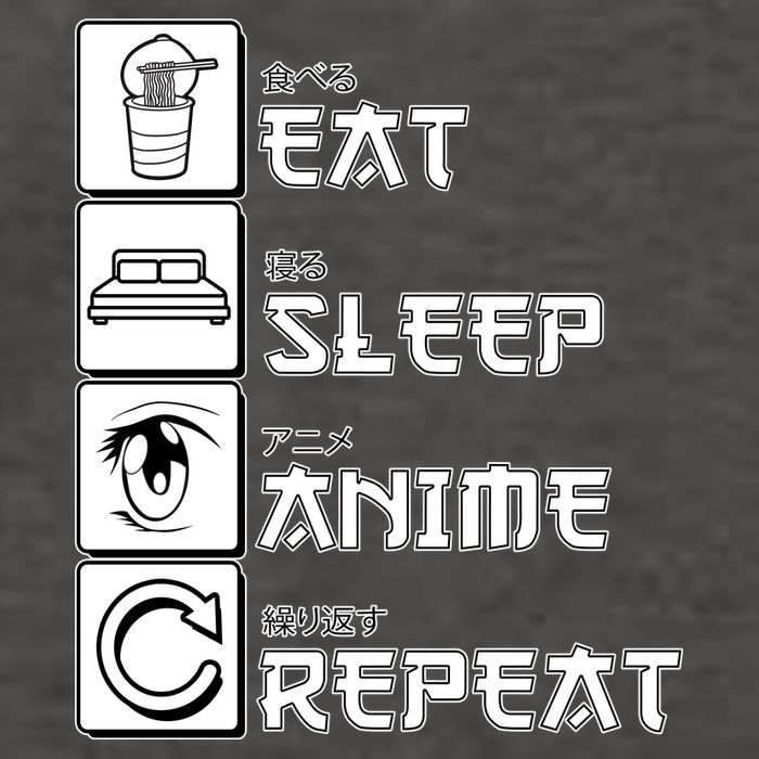 Eat Sleep Anime Repeat Vector Backpack