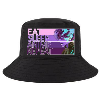 Eat Sleep Anime Repeat Funny Cartoon Cool Comfort Performance Bucket Hat