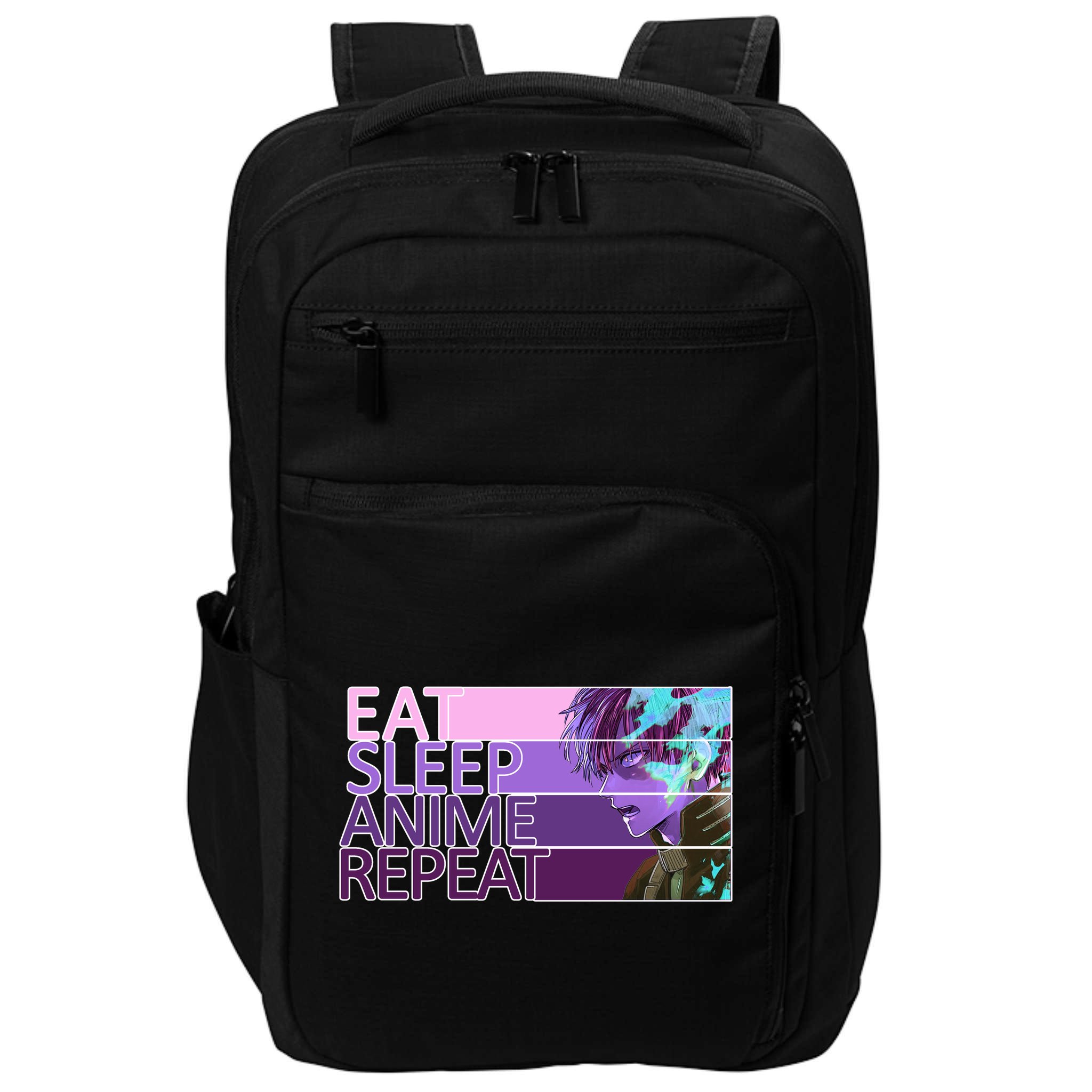 Eat Sleep Anime Repeat Funny Cartoon Impact Tech Backpack