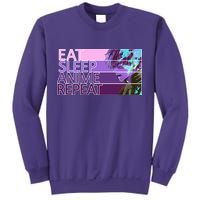 Eat Sleep Anime Repeat Funny Cartoon Sweatshirt