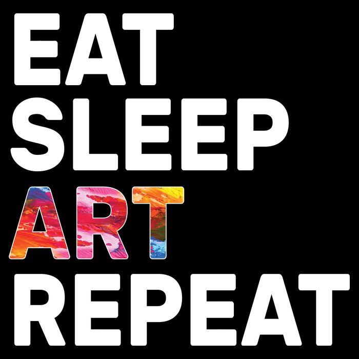 Eat Sleep Art Repeat Cooling Performance Crew T-Shirt