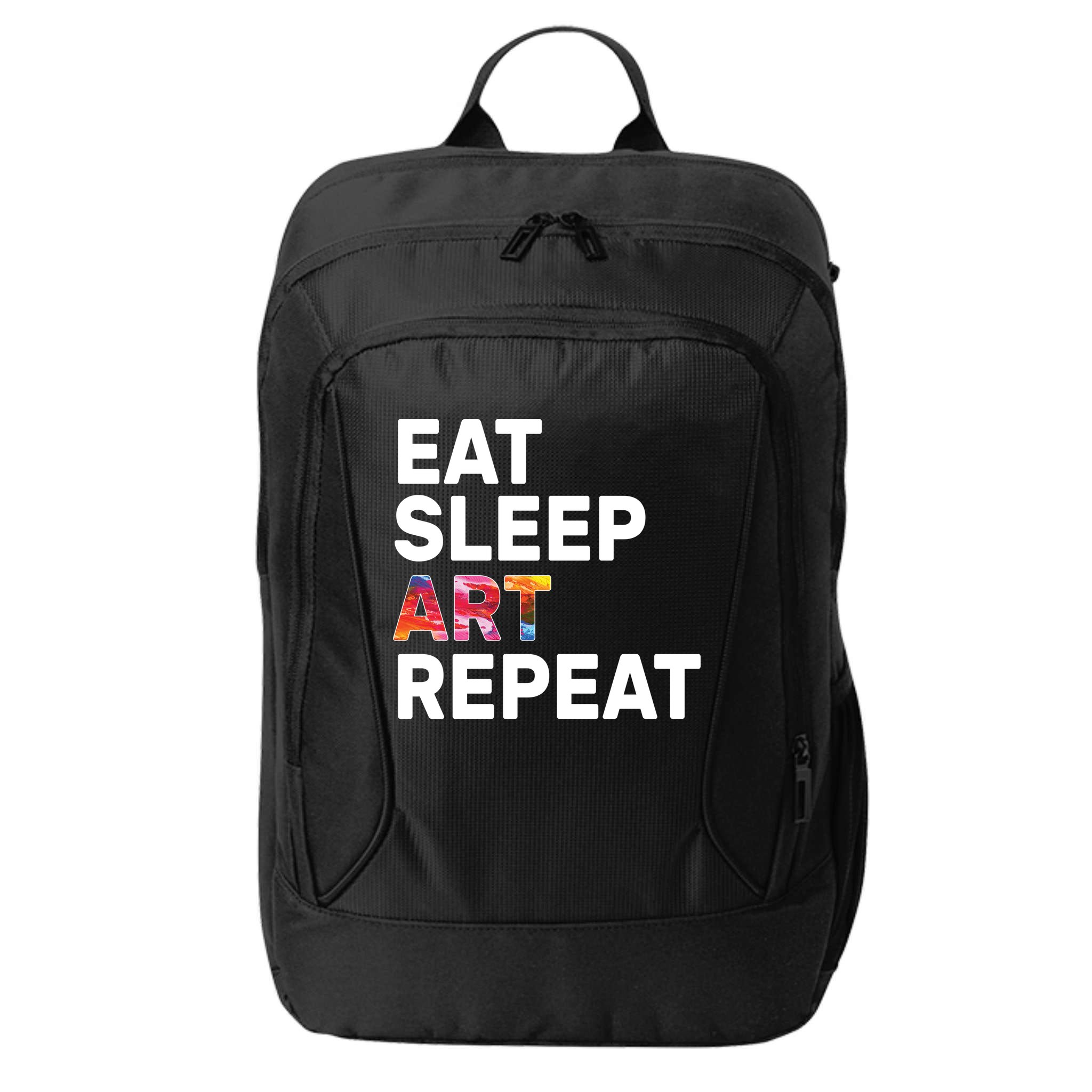 Eat Sleep Art Repeat City Backpack
