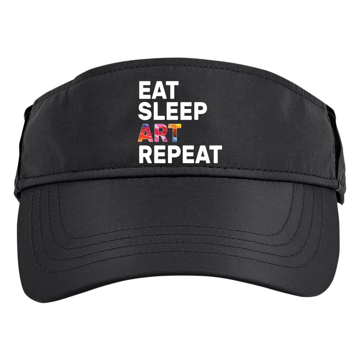 Eat Sleep Art Repeat Adult Drive Performance Visor
