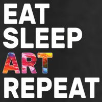 Eat Sleep Art Repeat Adult Drive Performance Visor
