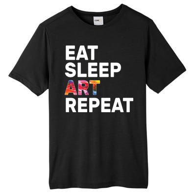 Eat Sleep Art Repeat Tall Fusion ChromaSoft Performance T-Shirt