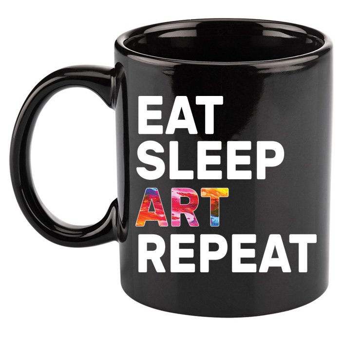 Eat Sleep Art Repeat 11oz C Handle Ceramic Mug