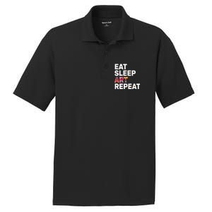 Eat Sleep Art Repeat PosiCharge RacerMesh Polo