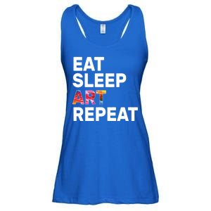 Eat Sleep Art Repeat Ladies Essential Flowy Tank