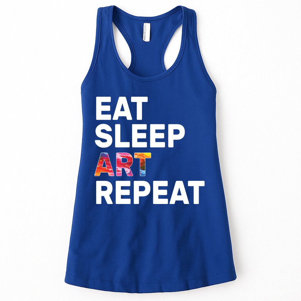 Eat Sleep Art Repeat Womens Tank Top