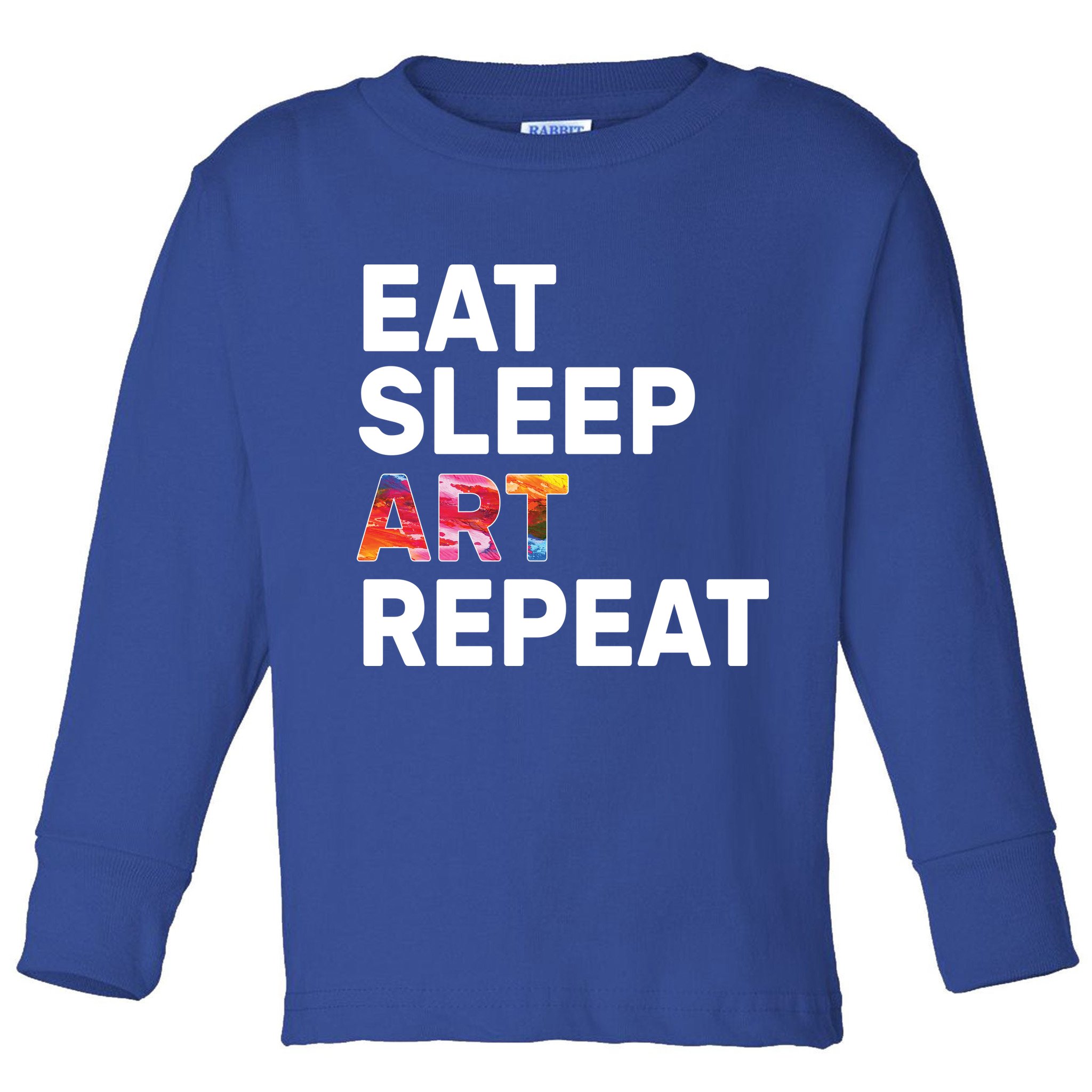 Eat Sleep Art Repeat Toddler Long Sleeve Shirt
