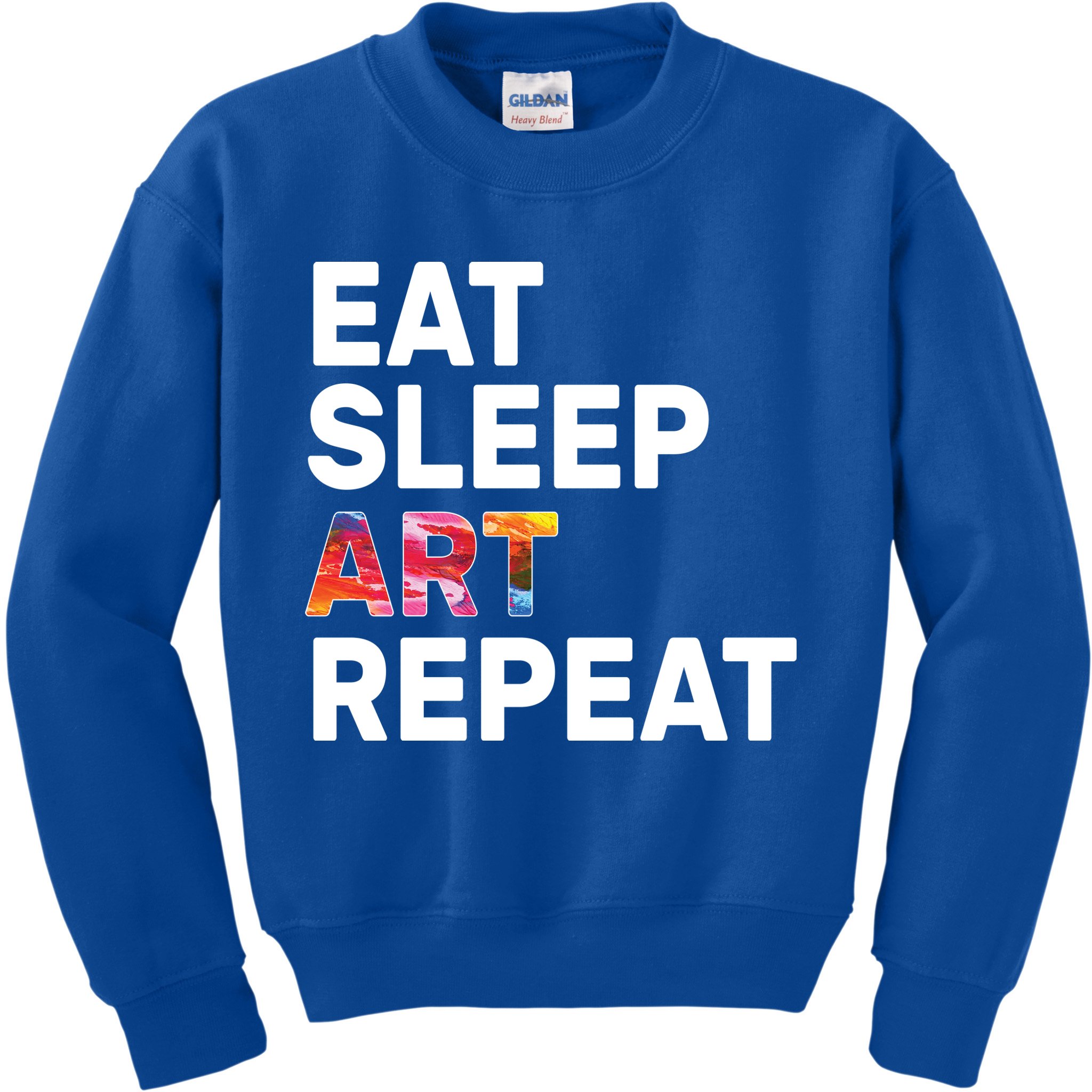 Eat Sleep Art Repeat Kids Sweatshirt