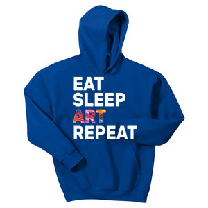 Eat Sleep Art Repeat Kids Hoodie