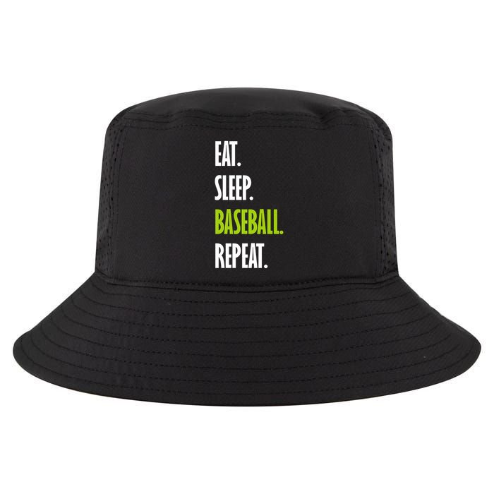 Eat Sleep Baseball Repeat Cool Comfort Performance Bucket Hat