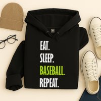 Eat Sleep Baseball Repeat Hoodie