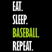 Eat Sleep Baseball Repeat Drawstring Bag