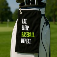 Eat Sleep Baseball Repeat Golf Towel