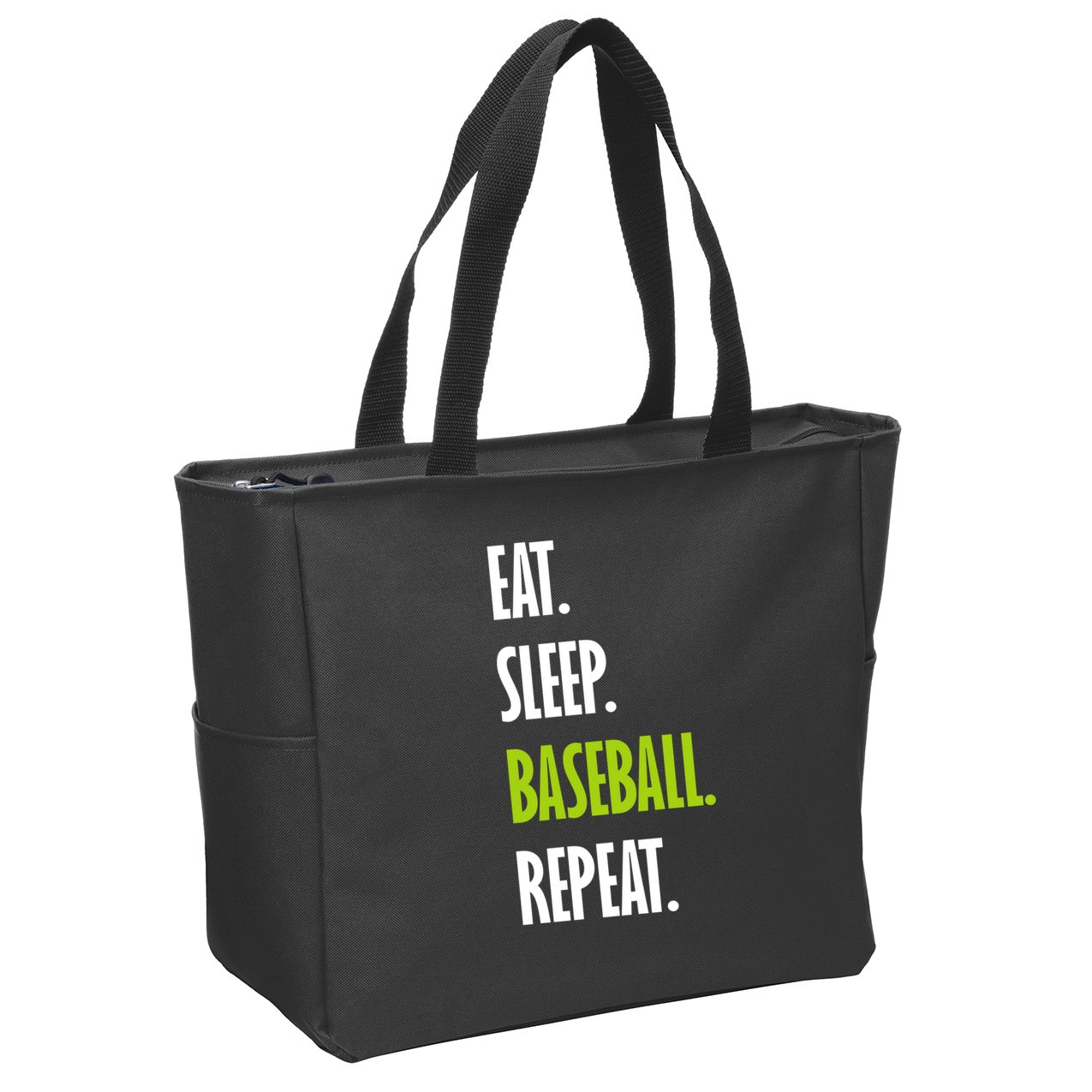 Eat Sleep Baseball Repeat Zip Tote Bag