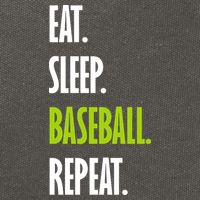 Eat Sleep Baseball Repeat Cotton Canvas Backpack