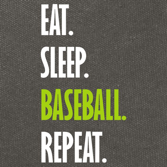 Eat Sleep Baseball Repeat Cotton Canvas Backpack