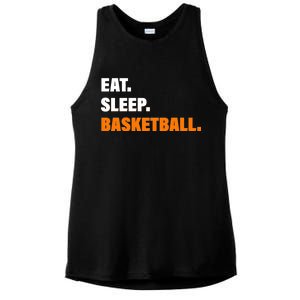 Eat Sleep Basketball Ladies PosiCharge Tri-Blend Wicking Tank