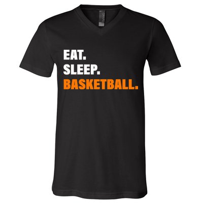 Eat Sleep Basketball V-Neck T-Shirt