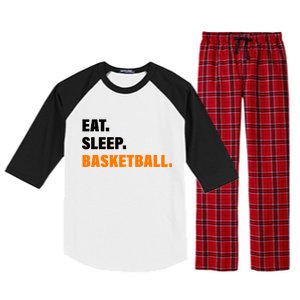 Eat Sleep Basketball Raglan Sleeve Pajama Set