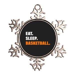 Eat Sleep Basketball Metallic Star Ornament