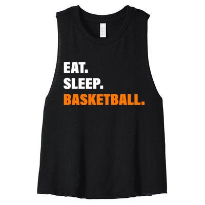 Eat Sleep Basketball Women's Racerback Cropped Tank