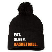 Eat Sleep Basketball Pom Pom 12in Knit Beanie