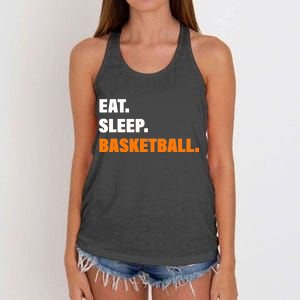 Eat Sleep Basketball Women's Knotted Racerback Tank